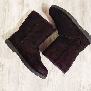 Makula Black faux fur pull on boots
